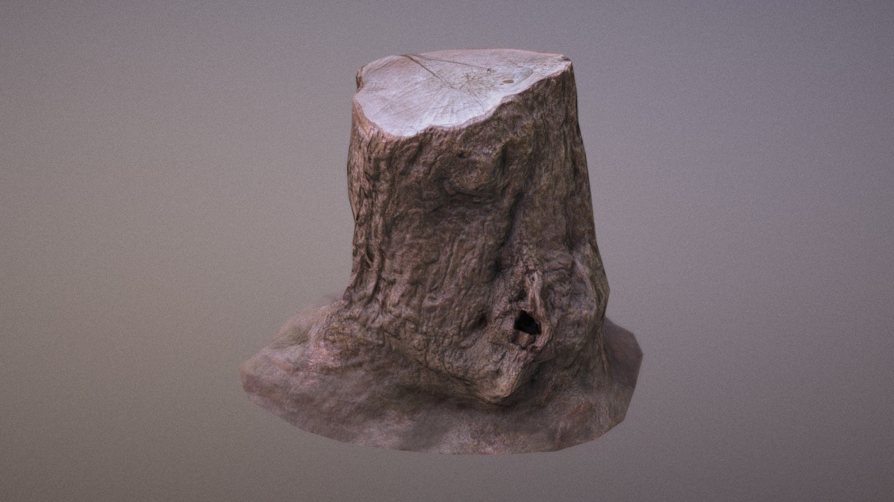 3D model TREE STUMP 02 (WIP) - This is a 3D model of the TREE STUMP 02 (WIP). The 3D model is about a stone sculpture of a head.
