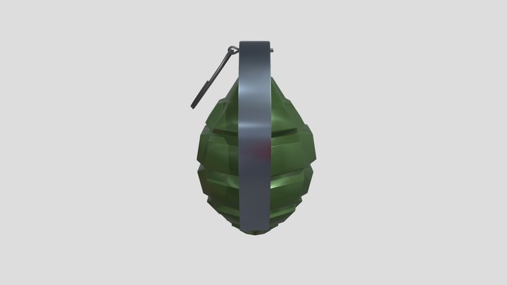 Fragmentation Grenade F-1 or MK-2 like 3D Model