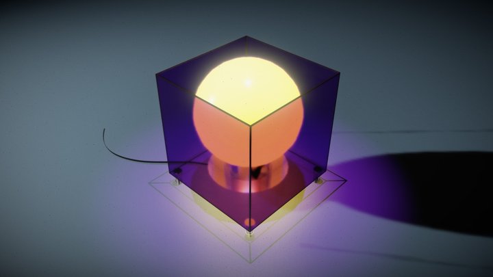 PlexiAndOpaline Desk Lamp 3D Model
