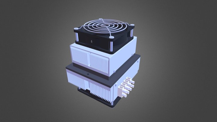 ATA-035-12 air to air cooler 3D Model