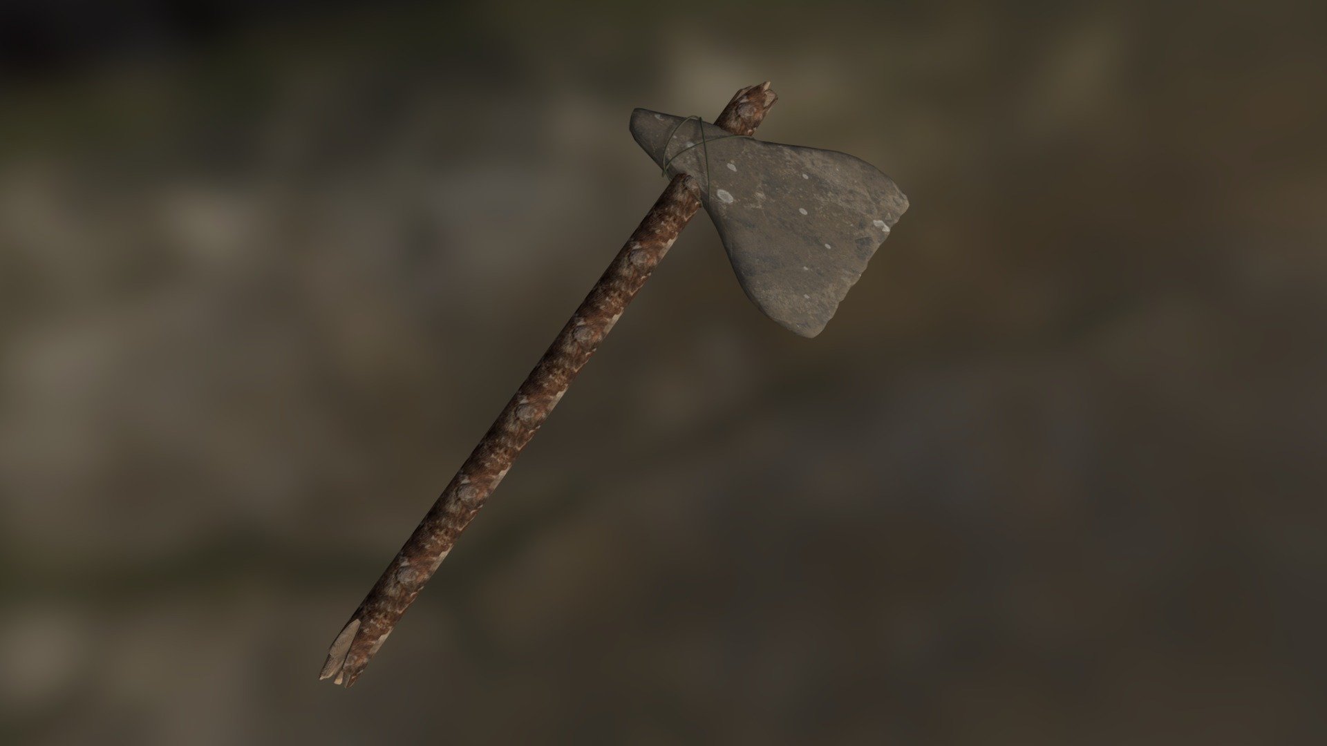 Stone Age Axe Fantasy Weapon Tool Low Poly Download Free 3D model by