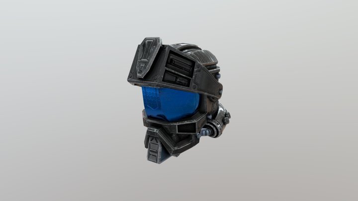 Sci-Fi Helmet 3D Model