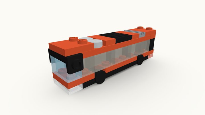 LEGO Micro City Bus MOC [#0210] 3D Model