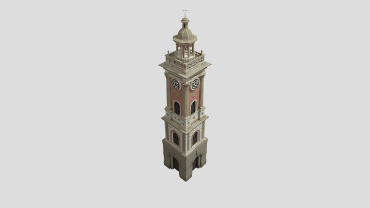畢打街鐘樓 Pedder Street Clock Tower (1900s) 3D Model