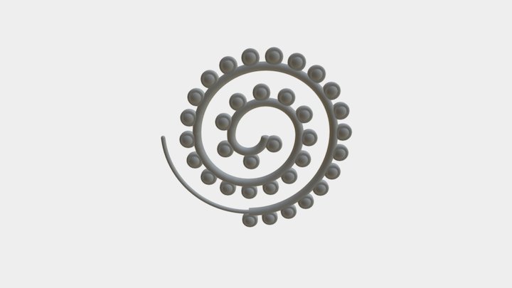 spiral earring v1 3D Model