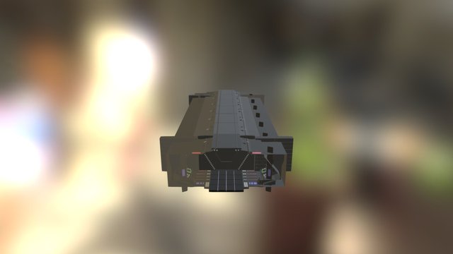 Space Ship Hallway Scifi 3D Model