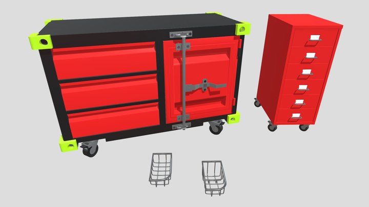 Cabinets and shelves [assets lib] 3D Model