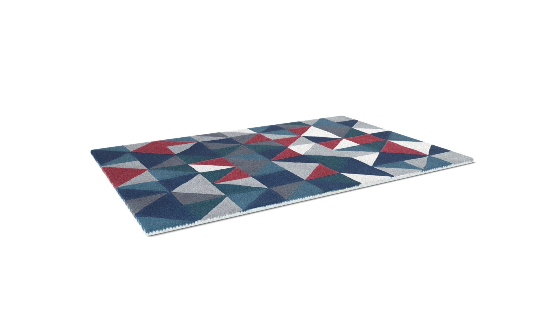 Henrik Wool Rug 120x180 cm, Grey and Red Multi — Sketchfab embed 3D viewer