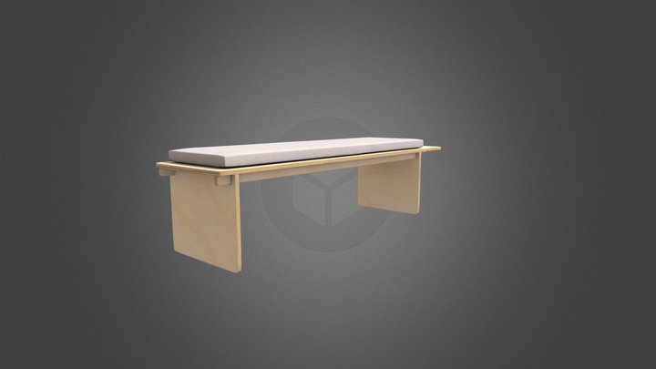 Japandi Bench 3D Model