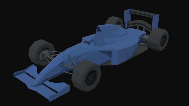 FW16 Formula 1 Low Poly 3D Model
