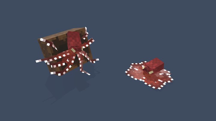 Blockbench Coconut Octopus 3D Model