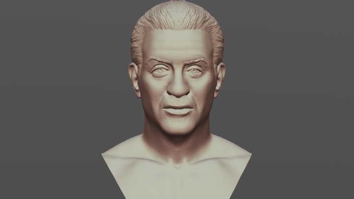 Rocky Balboa Stallone bust for 3D printing 3D Model