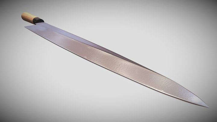 Japanese Knife 3D Model