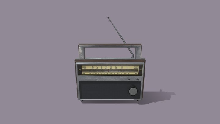 Old retro radio 3D Model