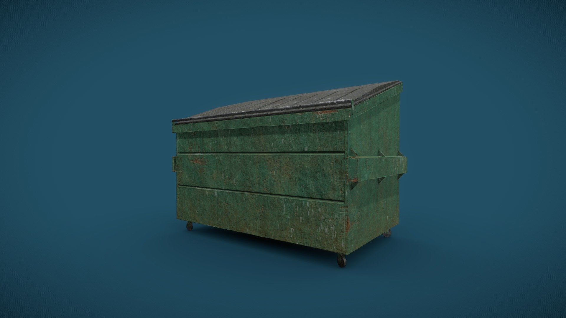 Old Dumpster game model. — Sketchfab embed 3D viewer