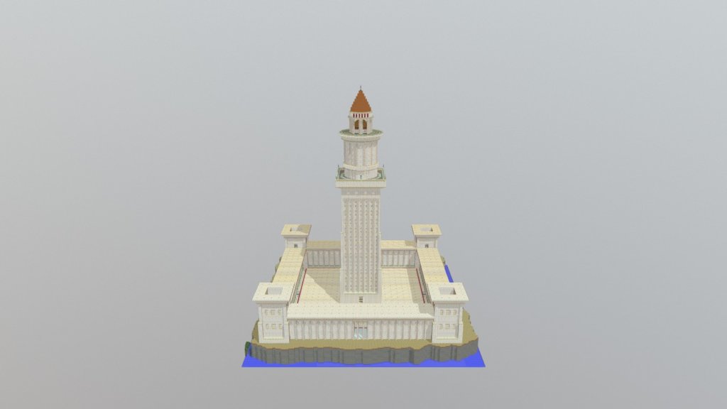 MC中建设的亚历山大灯塔 - 3D model by Shiner (@shiner527) [8479006] - Sketchfab
