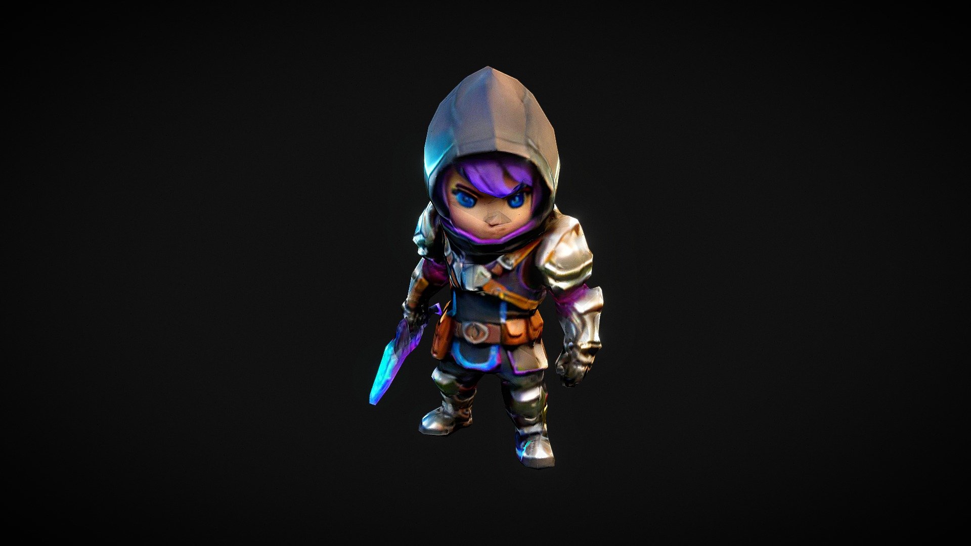 Chibi Hero - Fierce and Resourceful in a Robed O - Download Free 3D ...