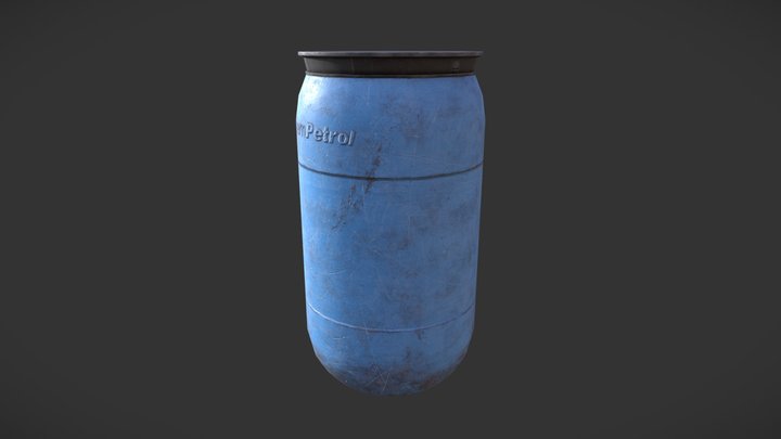 Blue Barrel 3D Model