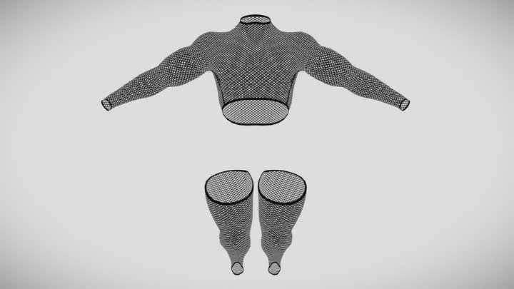 Black Fishnets 3D Model