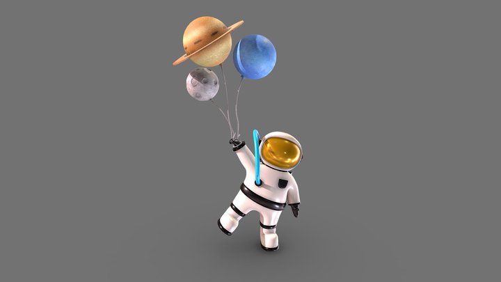 Little Astronaut - Animation Character – Kostenloses 3D-Modell STL