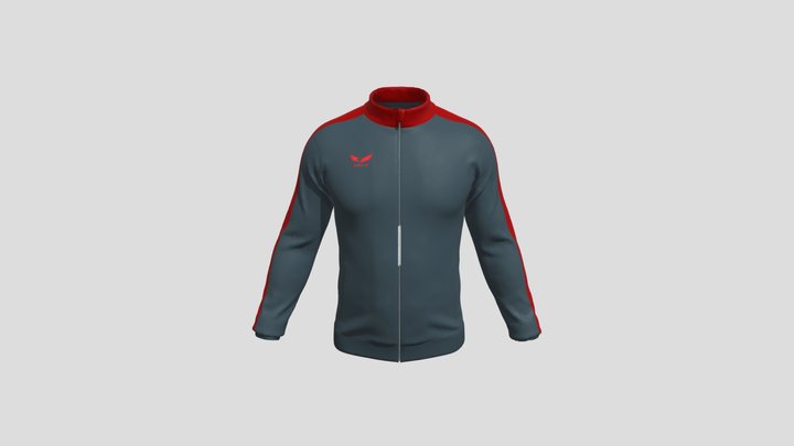 Puskas Kardigan_navy_red_fin 3D Model