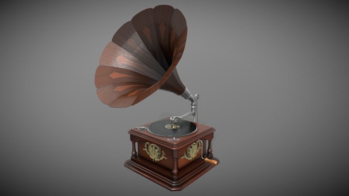 Gramophone Circa 1925 3D Model