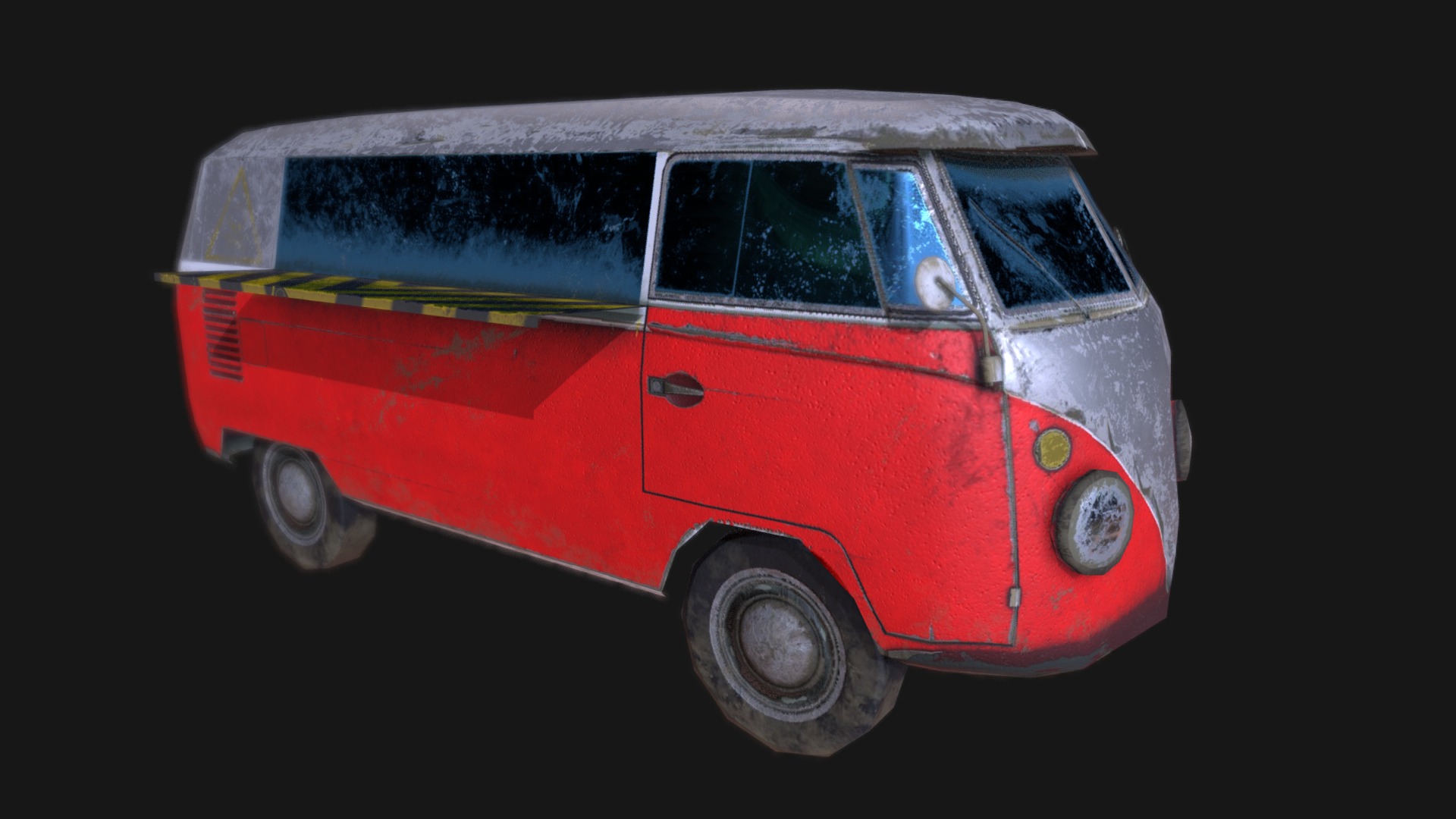 3D model Food Truck - This is a 3D model of the Food Truck. The 3D model is about a small red car.