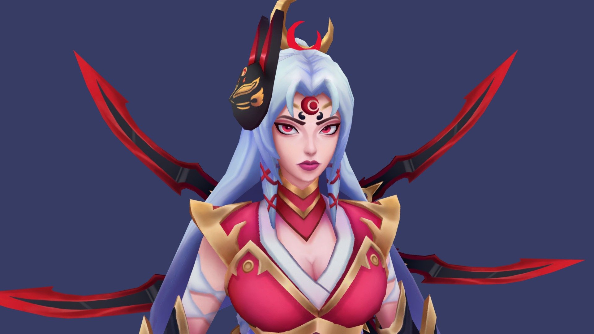 Blood Moon Irelia Fanart — Sketchfab embed 3D viewer