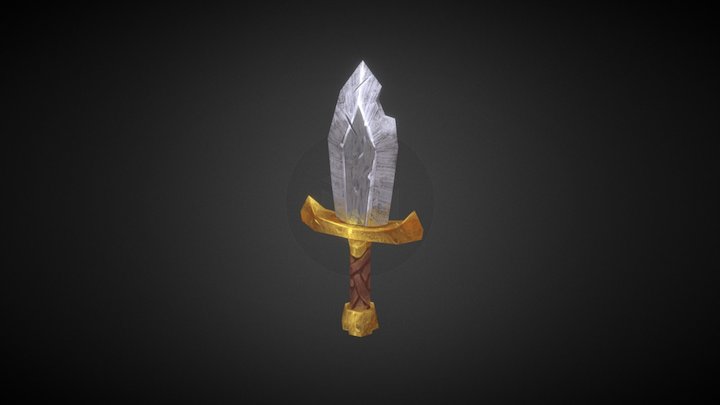 Low Poly Sword 3D Model