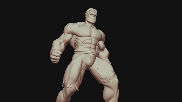 Red Hulk FREE 3D Print model 3D Model