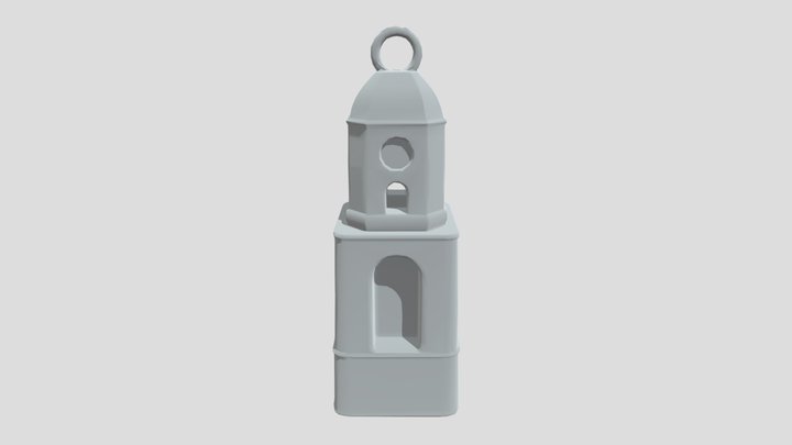 Miniature Church Bell Tower 3D Model