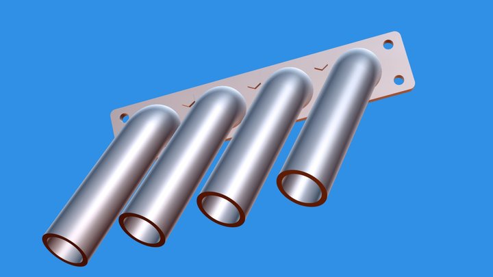 Exhausts Manifold Right 3D Model