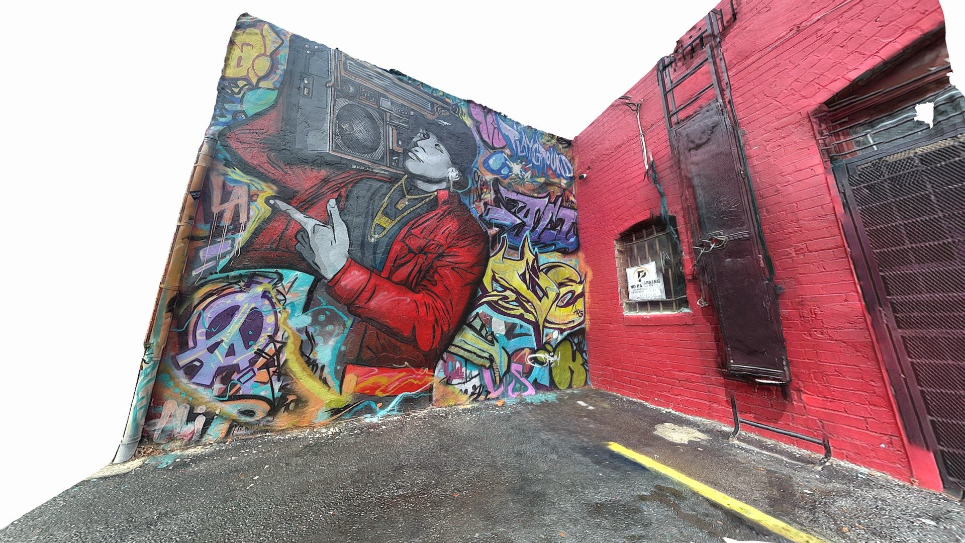 Boombox LA street art (iphone lidar scan)