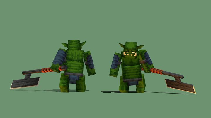 Ogre Low Poly 3D Model