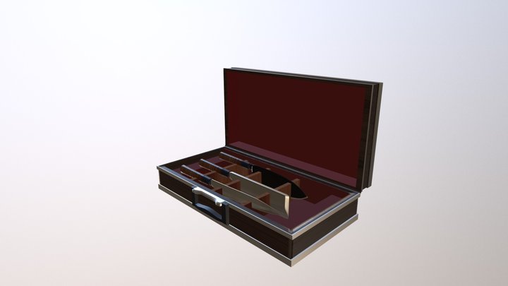 Food Wars! Shokugeki no Soma Kitchen Knife set 3D Model