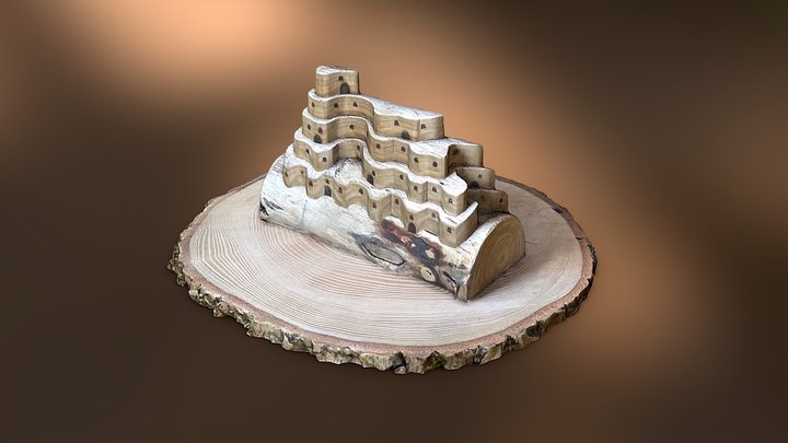 Little wooden houses 3D Model