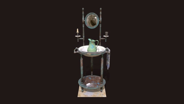 Wash Stand- texture 3D Model