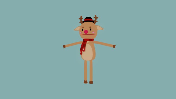 Ronaldo the Reindeer 3D Model