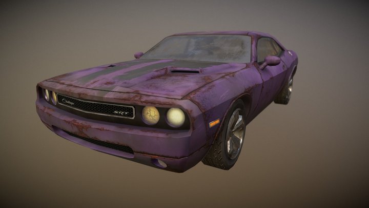 Rusty Dodge Challenger 3D Model