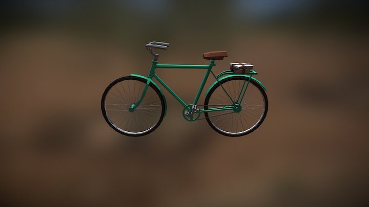 Vintage Bicycle Isometric Style 3D Model