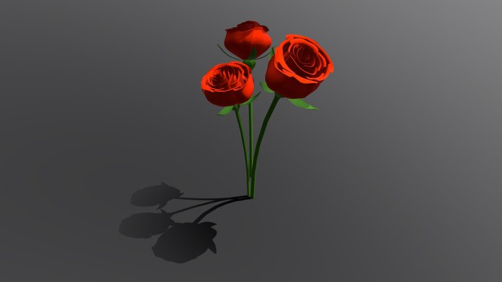 Torch Roses 3D Model
