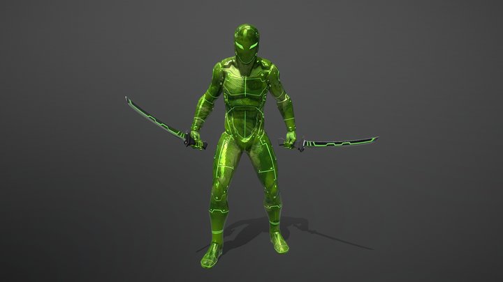 Cyborg Ninja Killer 3D Model