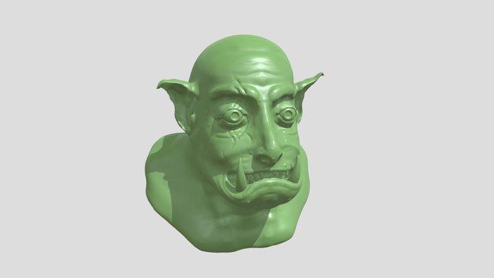 Orc Sculpture 3D Model