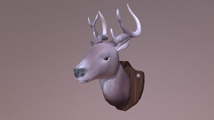 Deer Head Wall Decoration 3D Model