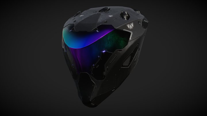 Sci-Fi Helmet-Model 3D Model