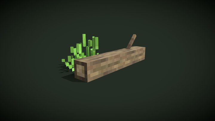Minecraft Camp Stump 3D Model
