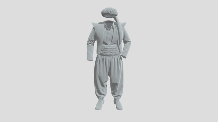 Clothe kurdish 3D Model