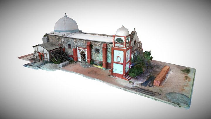 Iglesia Santiago Astata Oaxaca 3D Model