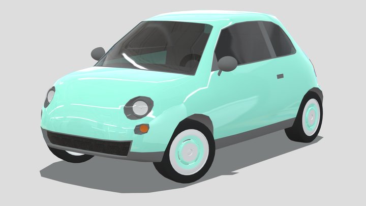 Retro inspired 2000s hatchback 3D Model