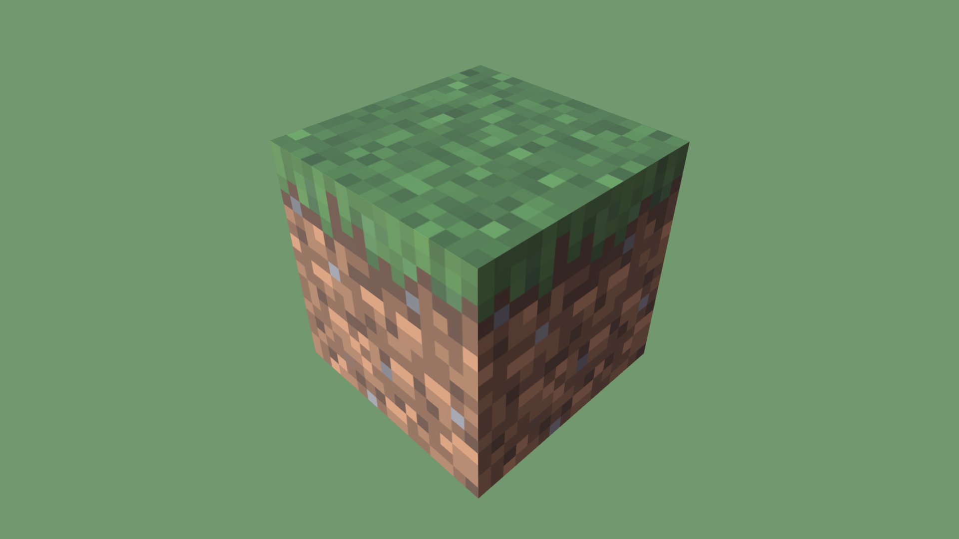 Minecraft Grass Block Download Free 3d Model By Render At Night Render At Night a8
